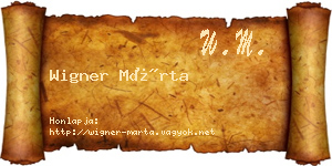 Wigner Márta névjegykártya